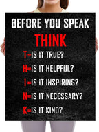 Pyradecor Large Motivational Think Before You Speak Classroom Positive Quotes - Image 5