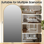 76"x34" Floor Mirror Full Length, Arched Full Length Mirror - Image 6