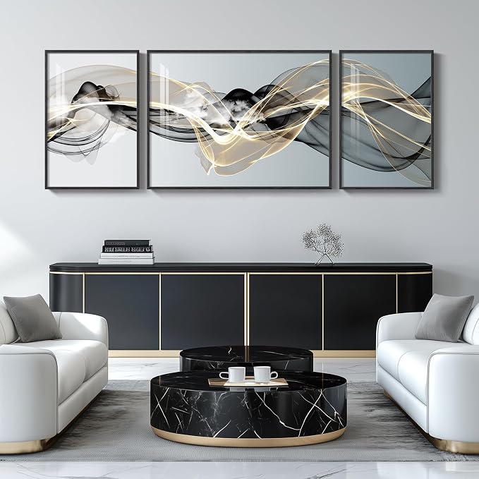 Extra Large Framed Modern Luxury Abstract Wall Art - Image 8