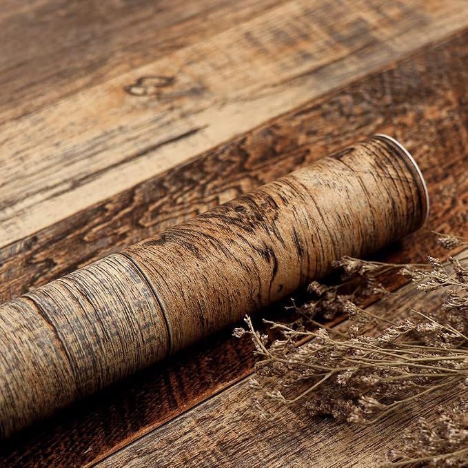 TANONE Wood Contact Paper Peel and Stick Wallpaper, Shiplap Wall Paper Wood - Image 6