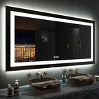 LOAAO 55X30 Inch RGB LED Bathroom Mirror by LOAAO