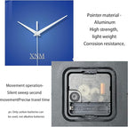 XNM Large Blue Glass Clocks Battery Operated 20 Inch Modern Minimalist Wall - Image 7