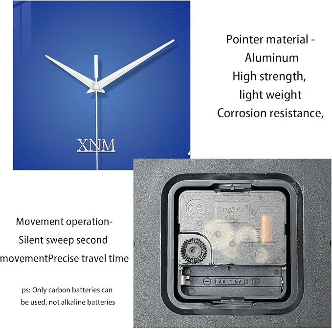XNM Modern Minimalist Glass Wall Clocks Battery Operated 24 Inch Large Simple - Image 7