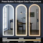 GLSLAND 20"x56" Arched LED Full Length Mirror - Image 4