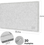 Lightomorrow Bulletin Board, 36 x 24 inches Felt Board - Image 3