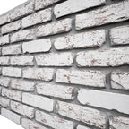 EverStone Aged Brick Faux Brick Panel, 46 7/8"W x 27"H x 1 1/4"D, Rustic White - Image 7