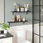 DINZI LVJ Long Wall Shelves, 31.5 Inch Wall Mounted Shelves Set of 2, - Image 4