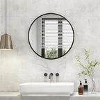 NEWBULIG 24 Inch Round Wall Mirror, Bathroom Mirror - Image 7