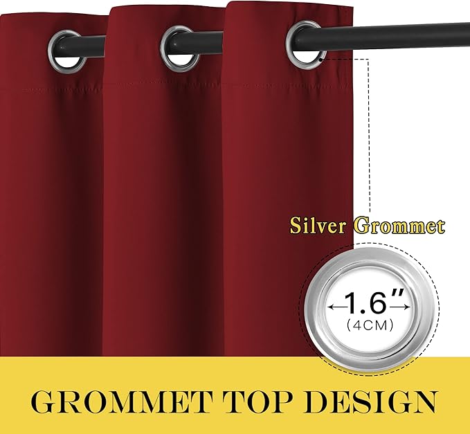 NICETOWN Blackout Curtain Panel Grommet - Image 3