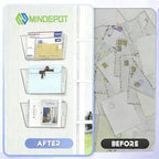 MINDEPOT 3 Pockets Acrylic Wall File Organizer, Plastic Hanging Wall File Holder - Image 4