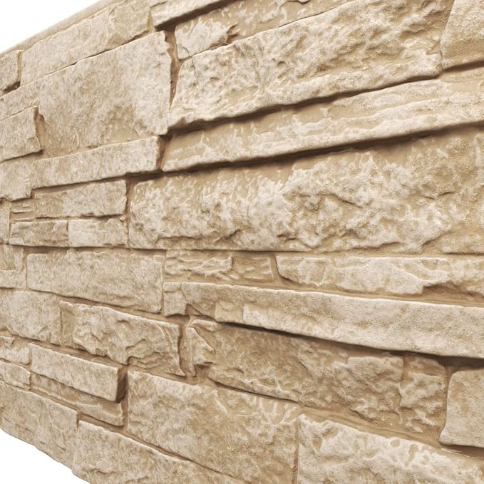 Ekena Millwork 49"W x 25 1/2"H x 1 1/4"D Acadia Ledge Stacked Stone, StoneWall - Image 7