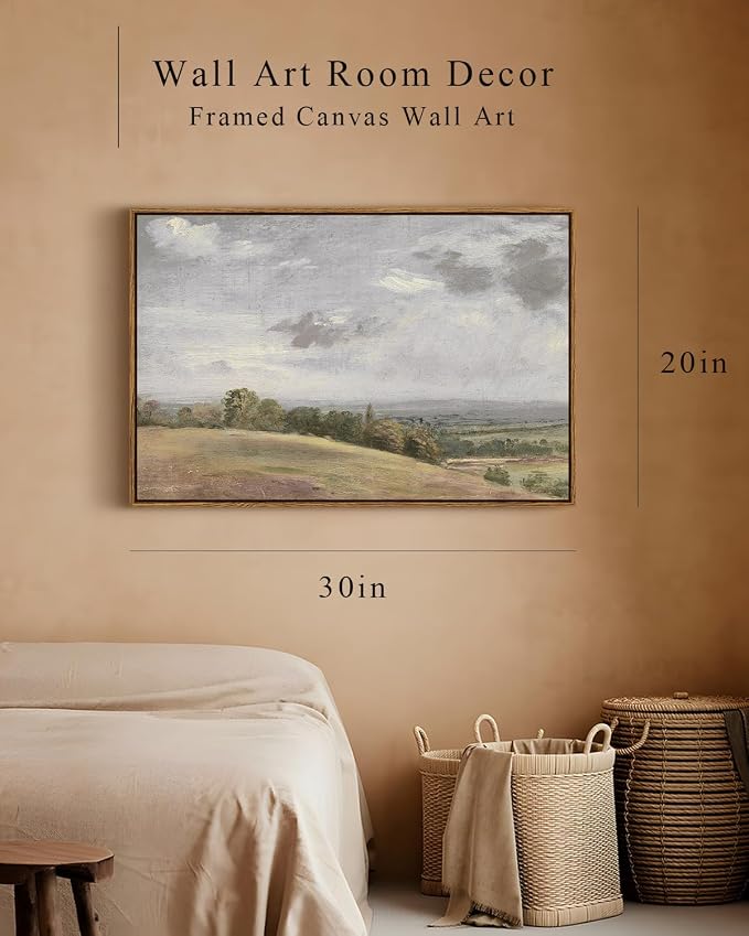 InSimSea Framed Canvas Wall Art Vintage Decor, Large Landscape Wall Art - Image 4