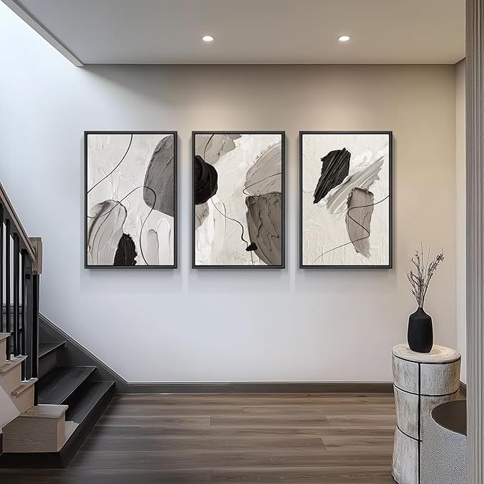 Large Framed Modern Abstract Wall Art - Image 4