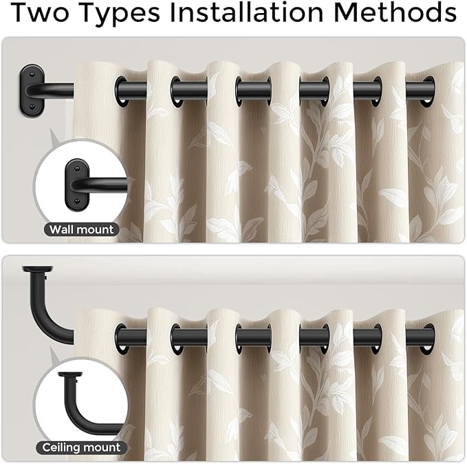 2 Pack Curtain Rods 36-120 Inch, Living Room, Sliding Door - Image 4