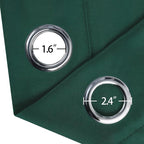 LEMOMO Blackout Curtains 52 x 120 Inch Long Dark Green Curtains Set of 2 Panels - Image 5