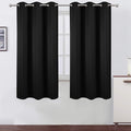 LEMOMO Black Blackout Curtains 40 x 63 Inch Length/Set of 2 Curtain by Lemomo