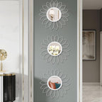 3 Pack Metal Mirrors for Wall Sunburst Wall Mirrors Home Décor Decorative - Image 5