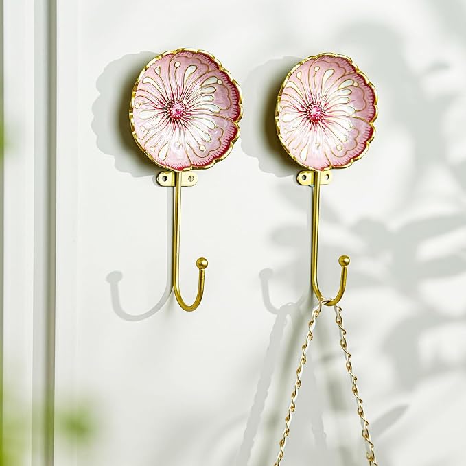 Vintage Wall Hooks Decorative Rack Hangers, 2 Pack Metal Wall Mounted Hook - Image 4