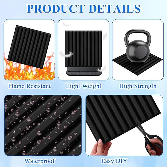 Nuanchu 32 Pcs 3D Wall Panels for Interior Wall Decor, 32 Sq. ft Coverage - Image 4
