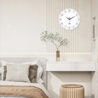 XNM Large White Glass Clocks Battery Operated 20 Inch Modern Minimalist Wall - Image 4
