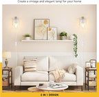 Lomoky White Plug in Wall Sconces Set of Two, Modern Wall Lights - Image 6