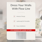 Wall!Supply - 3D Wall Panels – Flow Line White Wall Covering - Lightweight - Image 3
