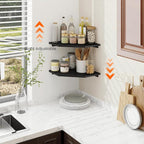 Homode Corner Shelf Wall Mount, Cable Box, Wood Hanging Storage Shelf Organizer - Image 6