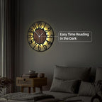 24'' Silent Wall Clock with Night Light, Glow in The Dark Decorative Wall Clock - Image 5