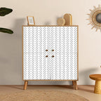 Erfoni Black and White Peel and Stick Wallpaper Modern Herringbone Contact - Image 7