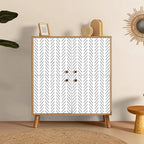 Erfoni Black and White Peel and Stick Wallpaper Modern Herringbone Contact - Image 7
