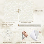 Theper Beige Wallpaper 17.3"×393" Modern Striped Wallpapers Peel and Stick - Image 3
