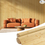 OUZUGIE 2 Pack 96x48 Inch Natural Bamboo Wall Panel – Natural Pole Wrap Paneling by OUZUGIE