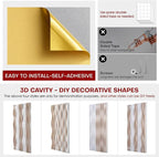 Large Acoustic Wall Panels 47.2"x23.6"x1.57"4-Pack, 3D DIY Wave Sound Proof - Image 7