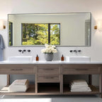 KOCUUY 72x30 Inch Large Black Wall Mounted Mirror, Aluminum Framed Decorative - Image 7