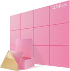 22 Pack Self-Adhesive Acoustic Panels, Soundproof Wall Panels by Lebenforce