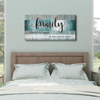 Teal Wall Art Family Sign Wall Decor Inspirational Quotes Canvas Prints - Image 3