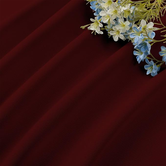 CUCRAF Burgundy Red Blackout Curtains 72 inch Length 2 Panels Set, Rod Pocket - Image 7