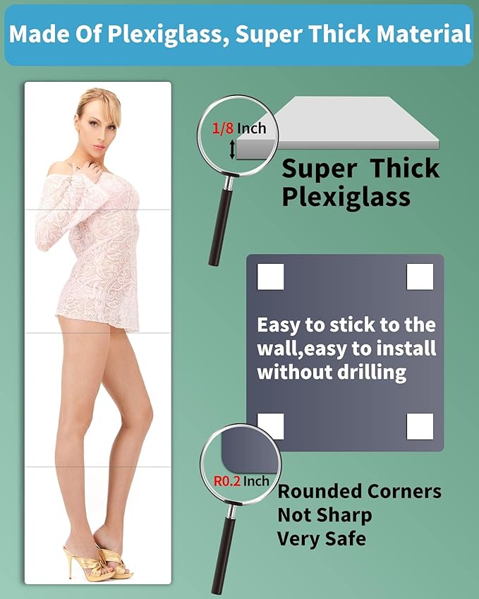 Shatterproof Wall Mirror Full Length - Image 4
