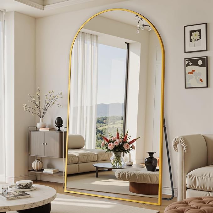 Suidia 86"x46" Arched Full Length Mirror by SuidiaMirror