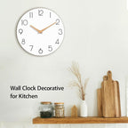 cicininc Wall Clock, 16 Inch Wooden Battery Operated Wall Clocks Silent - Image 7