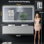 72"x36" LED Bathroom Mirror - Image 8