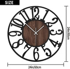 LEIKE Large Wall Clocks for Living Room, Non Ticking, Battery Operated - Image 5