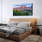 Grand Teton Mountain Wall Art Sunset Nature National Park Posters Oxbow Bend - Image 6