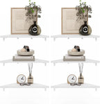 Furinno Rossi Triangle Corner Floating Shelves, Wall Mount Display Shelf by Furinno-FitsYourSpaceFitsYourBudget