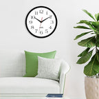 HIPPIH 2 Pack Silent Wall Clock, 10 Inch Non Ticking Quiet Digital Sweep - Image 6