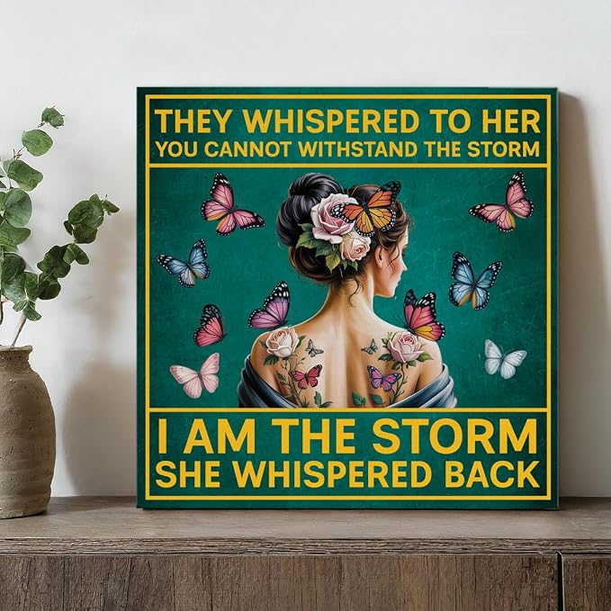 Motivational Wall Decor, Inspirational Quote Wall Art, Vintage Hippie Home Sign - Image 4