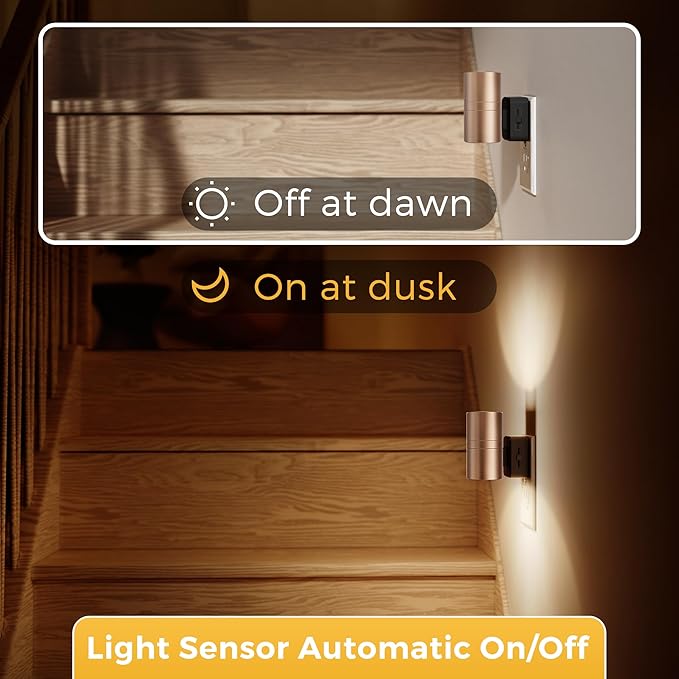 L LOHAS LED Night Light, 2 Pack Night Lights Plug into Wall, Automatic Dusk to - Image 5