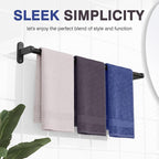 Powools Matte Black Towel Rack for Bathroom - Image 5