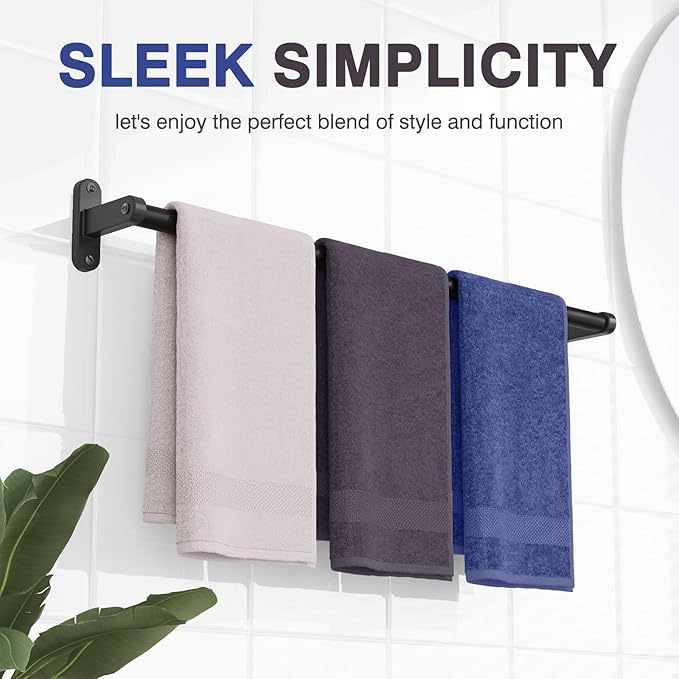 Powools Matte Black Towel Rack for Bathroom - Image 5