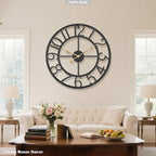 Pytha Sight 24 Inch Large Oversized Farmhouse Modern Decorative Wall Clock - Image 4